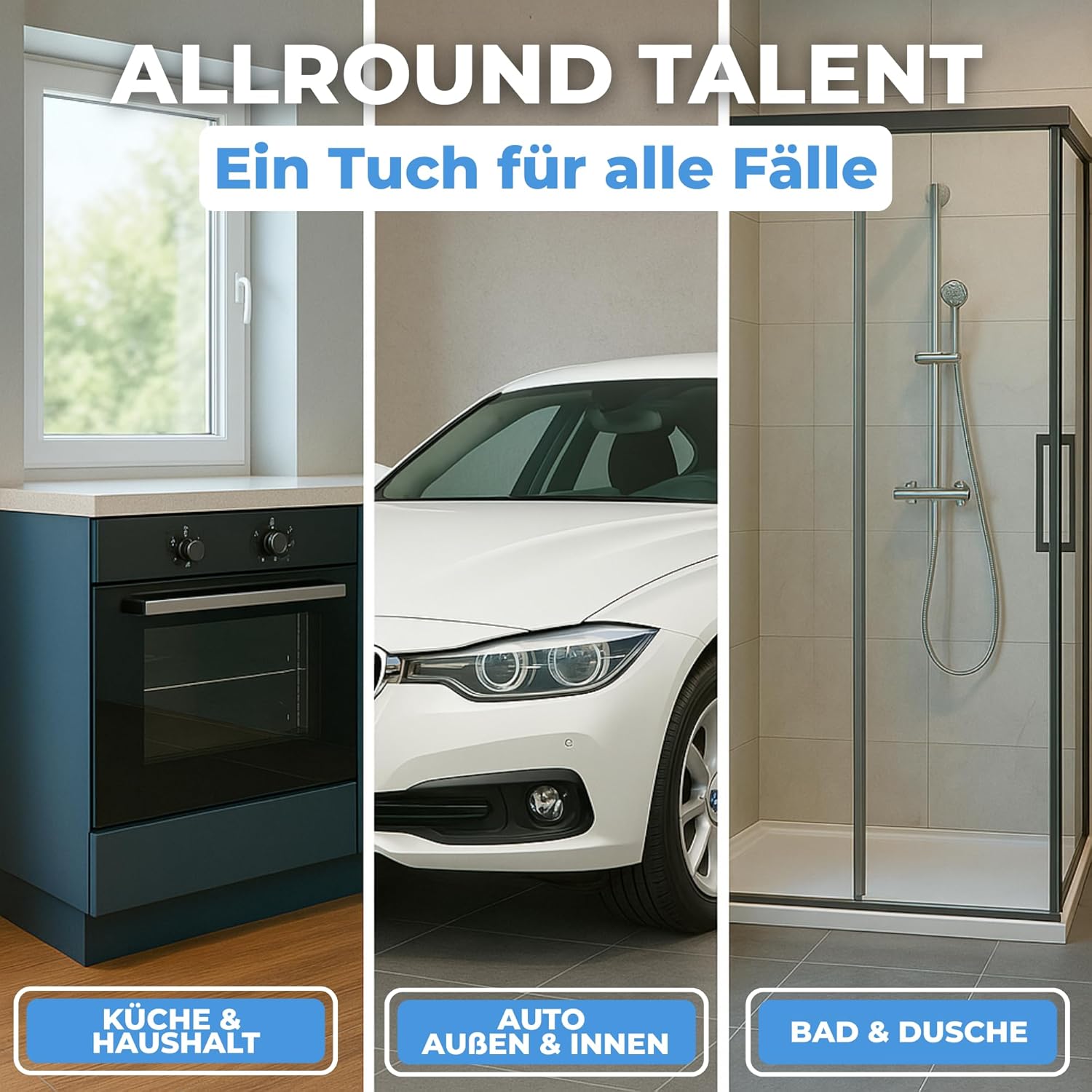 Allround Mikrofasertuch 380 GSM - Q1 | 6 Stück