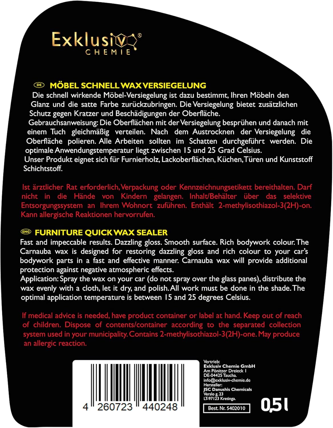 Echtleder Pflege & Lederreiniger für Möbel