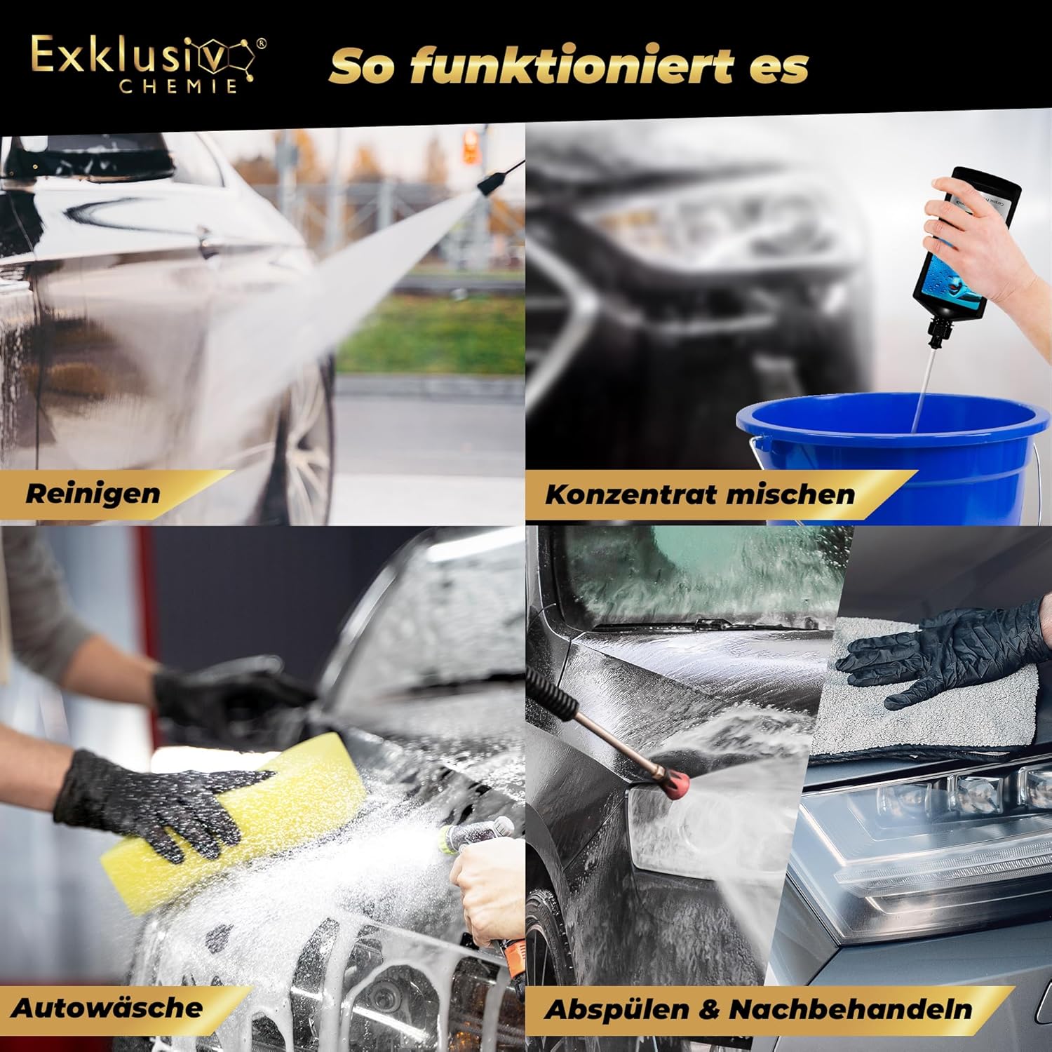 Autoshampoo Keramik Schutzeffekt