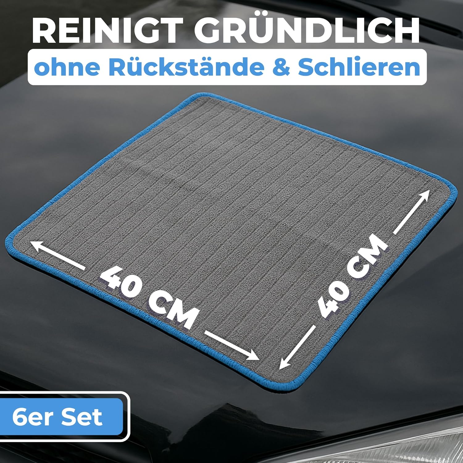 Allround Mikrofasertuch 380 GSM - Q1 | 6 Stück