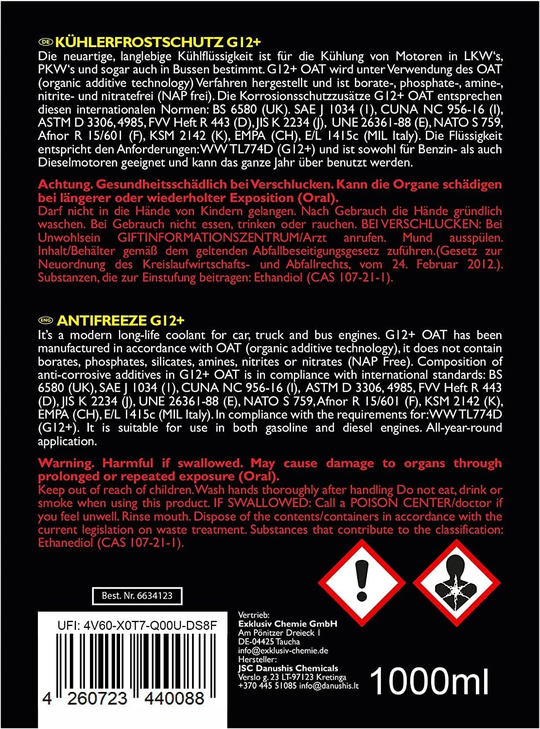 Kühlerfrostschutz G12+ | 1 Liter