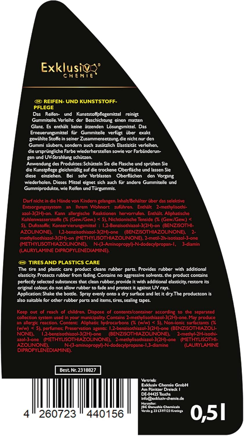 Reifenglanz matt Effekt Reifen und Kunststoffpflege