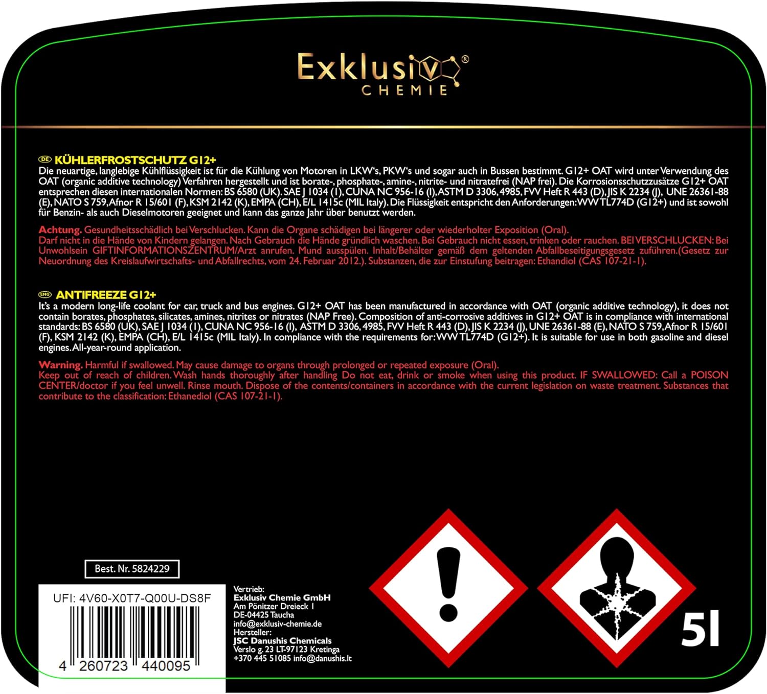 Kühlerfrostschutz G12+ | 5 Liter