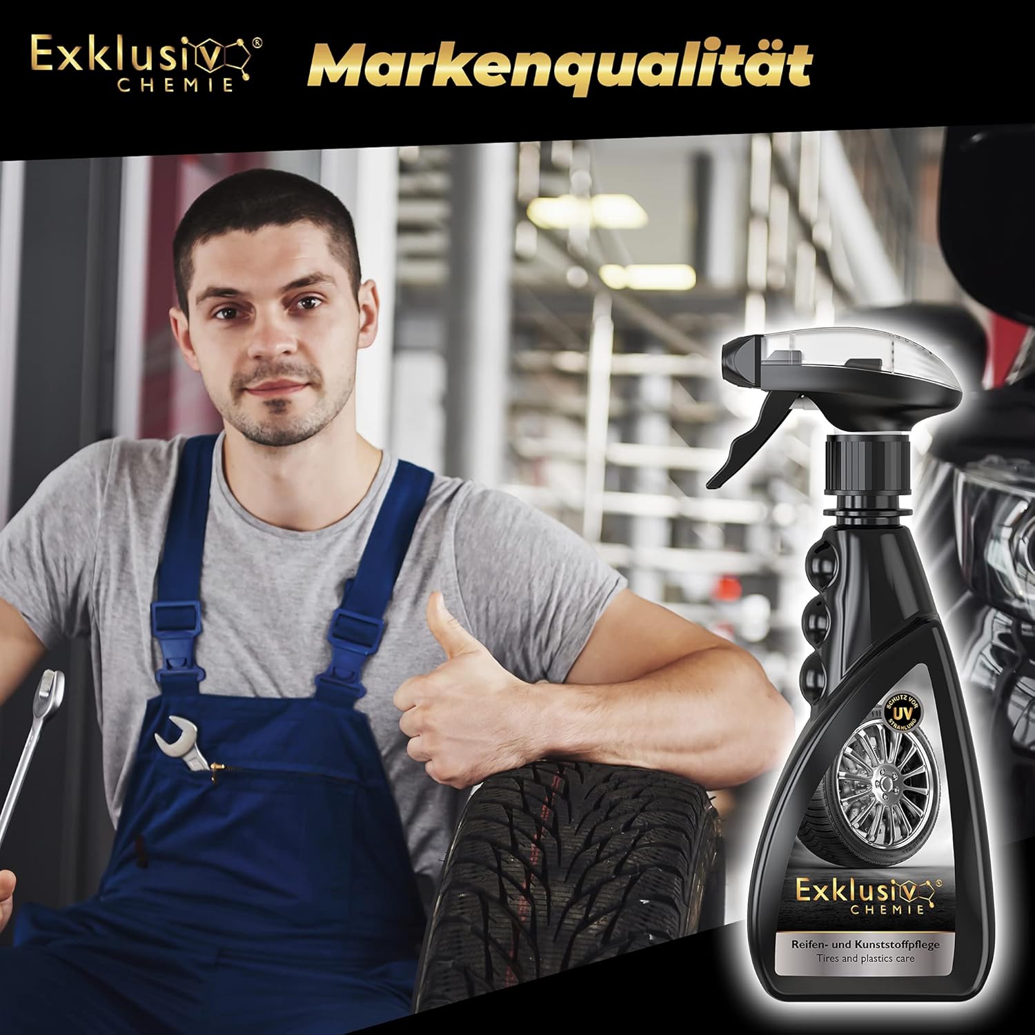 Reifenglanz matt Effekt Reifen und Kunststoffpflege