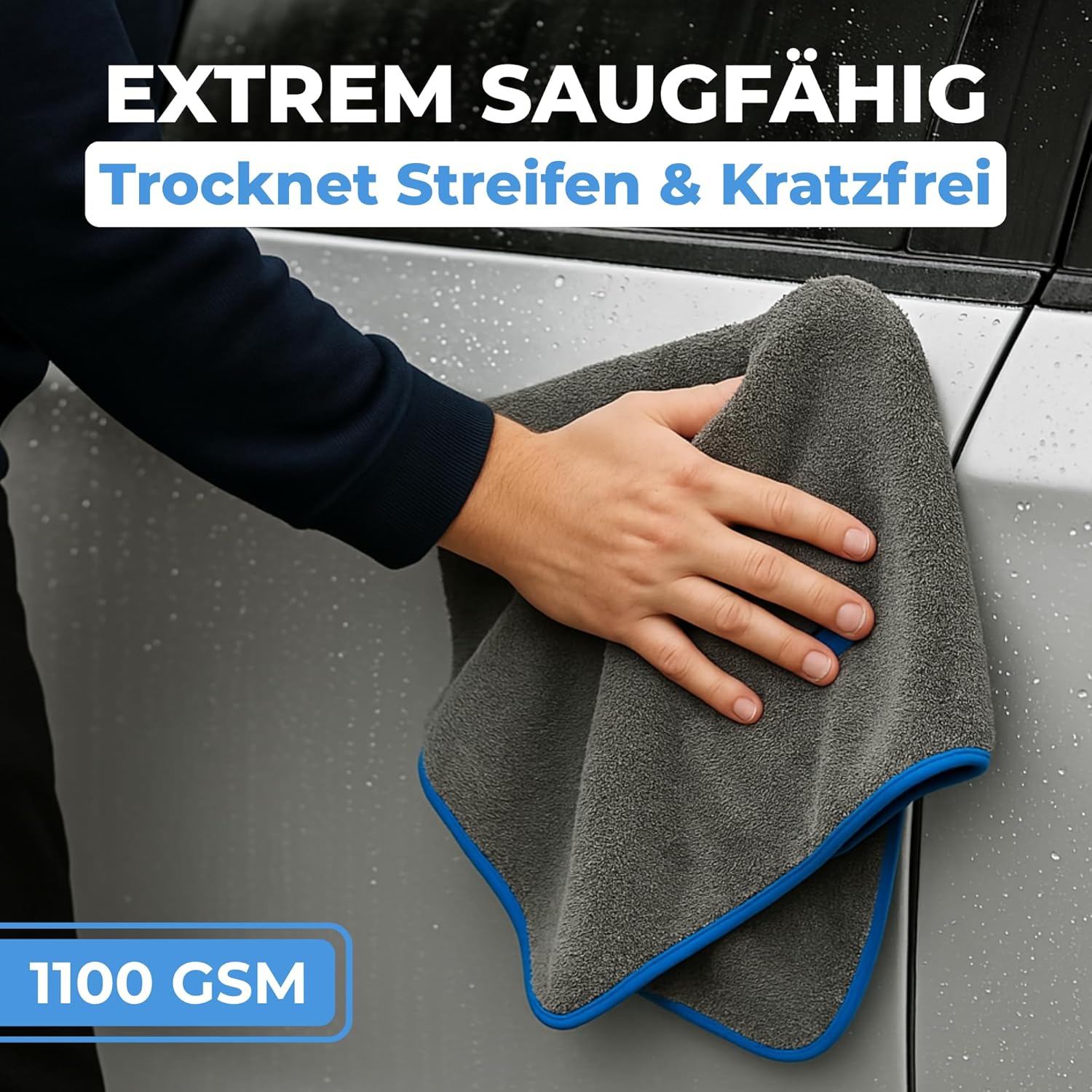 Saugstarkes Mikrofasertuch 1100 GSM - Q2 | 2 Stück