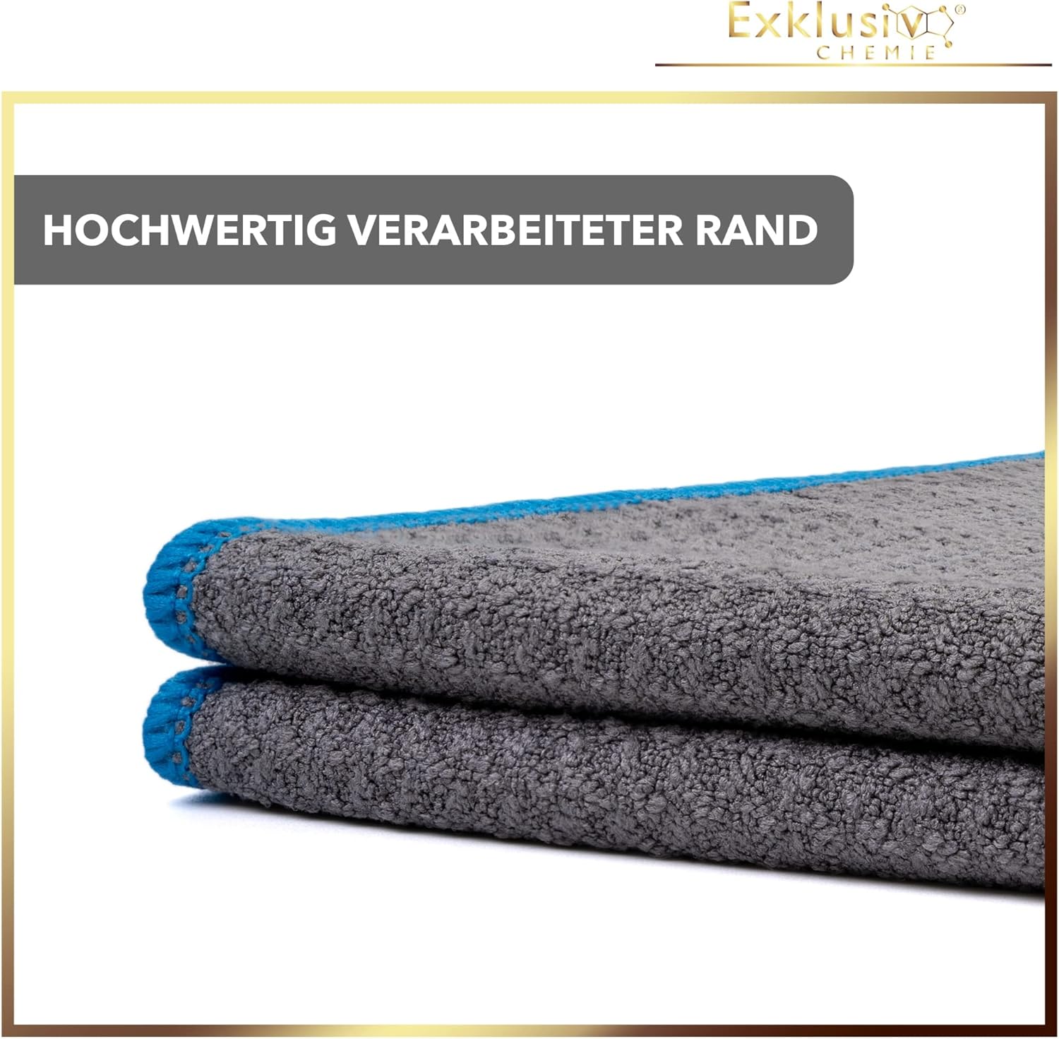 Waffeltuch 320 GSM - Q5 + Handpolierschwamm - 40 x 40 cm